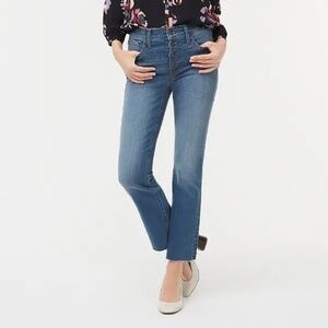 J. Crew High Rise Crop Flare Jeans